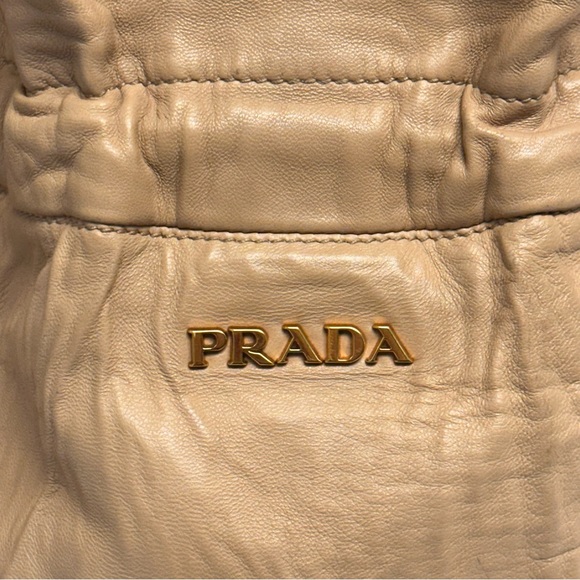 Prada Nappa Leather Drawstring Tote - Picture 9 of 14